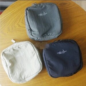 Japanese Black LizDays Multi Pockets Medium Travel Cosmetic Organizer Bag